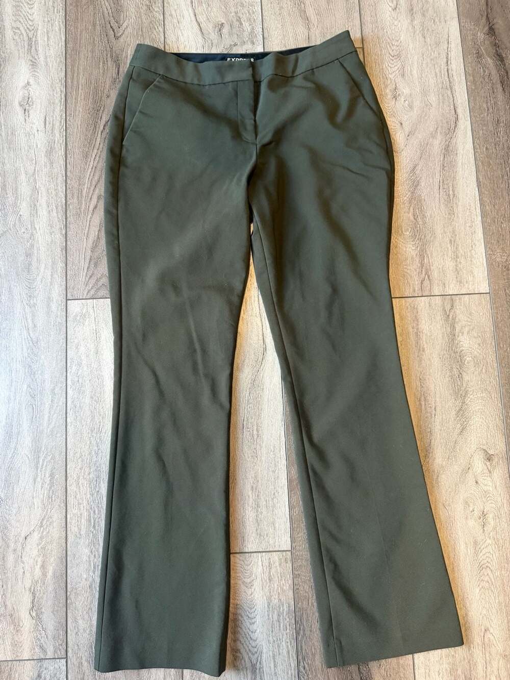 Express Columnist Olive Green Cotton Blend Dress Pants Size 10R